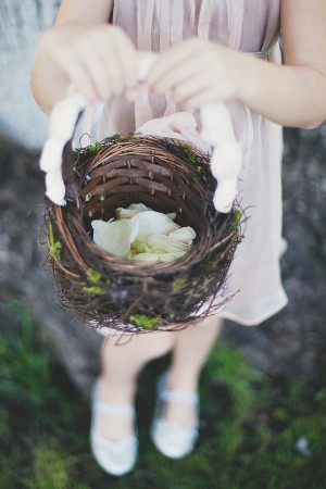 Natural Twig Flower Girl Basket