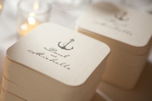 Personalized Coasters With Anchor Motif