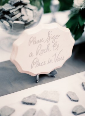 Rocks Signed by Wedding Guests