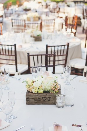 Rustic Etched Wood Centerpiece