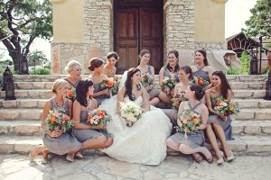 Short Champagne Colored Bridesmaids Dresses