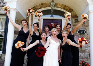 Sleeveless Black Bridesmaids Dresses With Sheer Detail