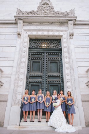 Strapless Blue Bridesmaids Dresses