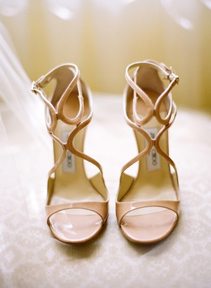 Tan Strappy Bridal Heels