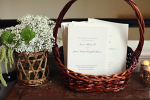 Wedding Ceremony Programs in Basket