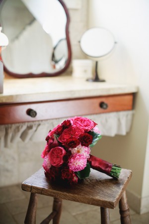 Bold Pink and Red Bridal Bouquet