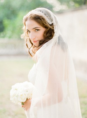 Bride in Vintage Cap Veil