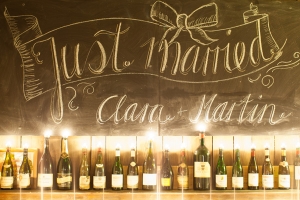 Chalkboard Just Married Sign