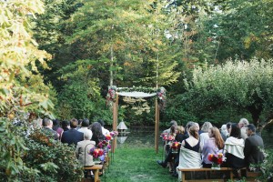 Chuppah With Bold Floral Garland