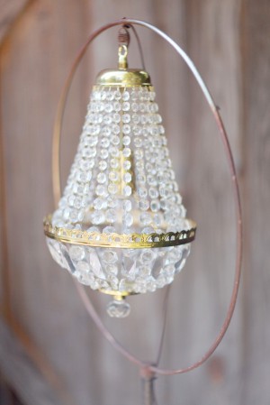 Crystal and Gold Lamp Detail