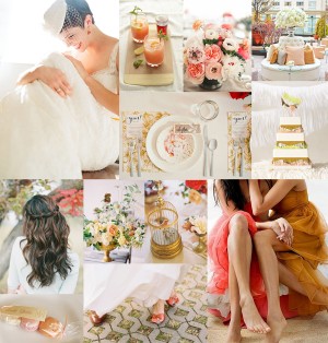 Melon Amber Wedding Inspiration Board