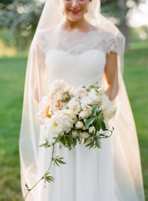 Pale Bridal Bouquet With Greenery 1