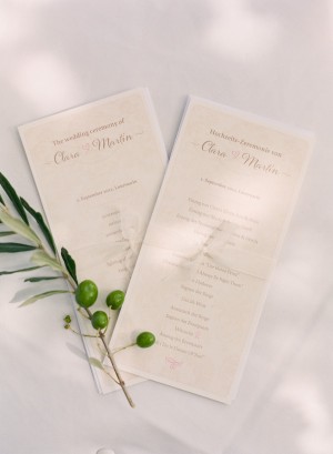 Pale Pink and White Ceremony Programs