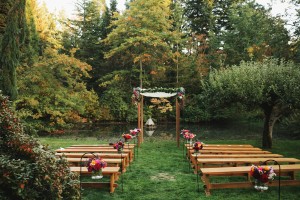 Pink Outdoor Wedding Ceremony