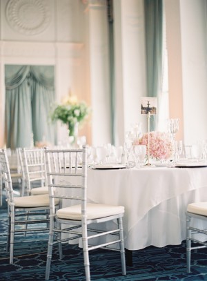Pink White and Light Green Reception Decor