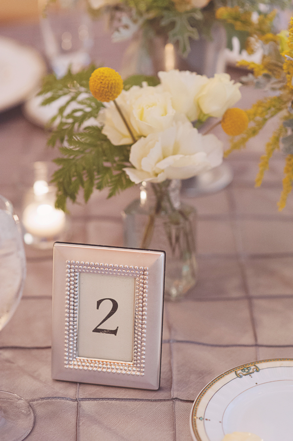 Reception Table Number in Silver Frame
