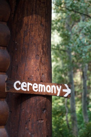 Wood Ceremony Sign