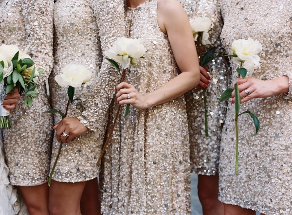 Sequin Gold Bridesmaids Dresses