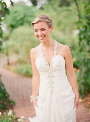 Strapless Wedding Gown With Jewel Encrusted Halter 1