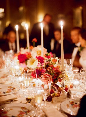 Taper Candle Wedding Reception Decor