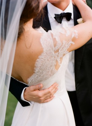 Wedding Gown With Lace Sleeves and Open Back