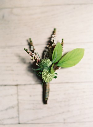 Woodsy Green and Brown Boutonniere