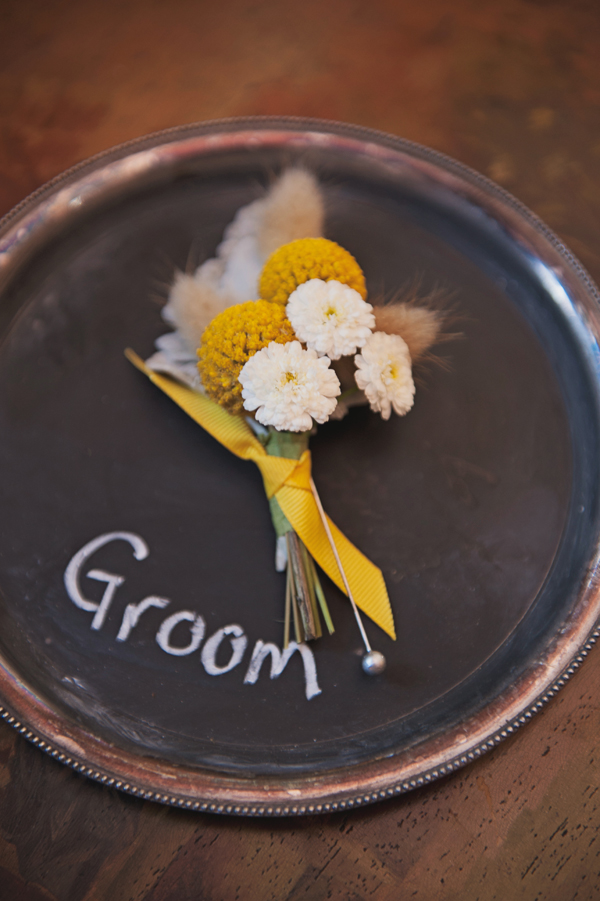 Yellow and White Boutonniere