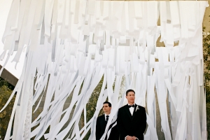White Ribbon Ceremony Backdrop