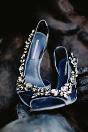 Blue Crystal Bridal Heels