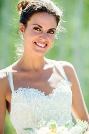 Bridal Gown With Sweetheart Neckline and Sheer Straps