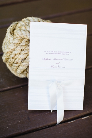 Classic White Wedding Stationery Wrapped in Ribbon