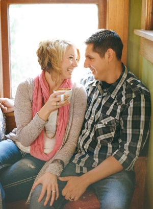 Couple in Coffee Shop Engagement Inspiration From Matt Martin Photography 1