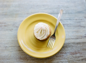 Cupcake on Yellow Saucer