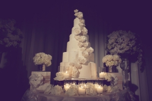 Glamorous White Wedding Cake