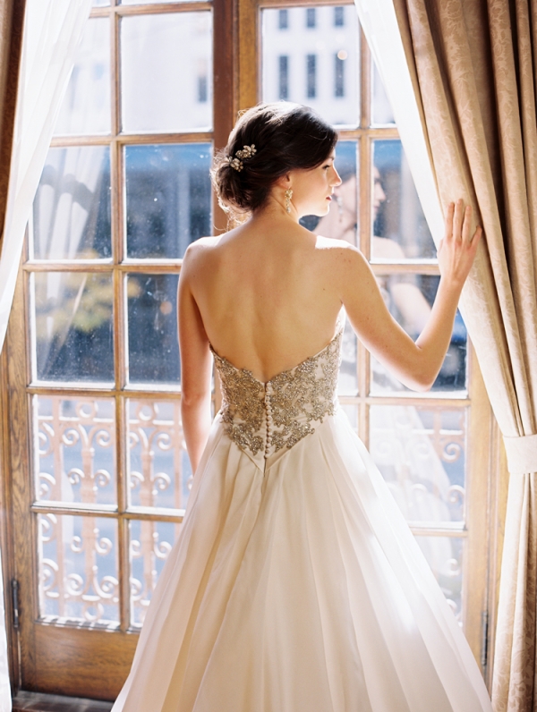 Embroidered Bodice Wedding Gown