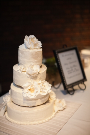 Buttercream Wedding Cake With Flowers