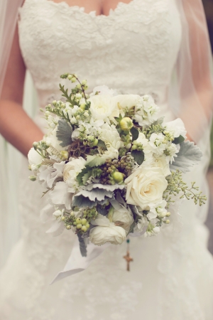 Green and Gray Bridal Bouquet