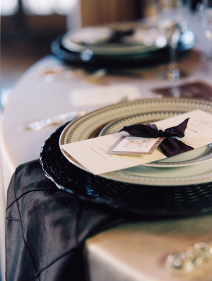 Black and Gold Place Setting