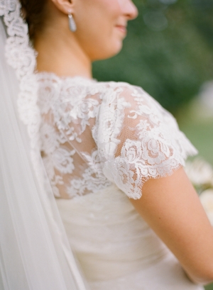 Lace Detailing on Wedding Gown
