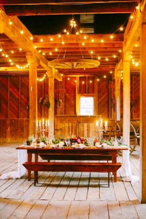 Rustic Elegant Barn Reception Decor