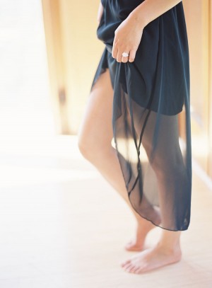 Short Black Dress With Sheer Skirt