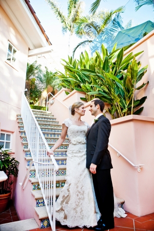 Short Sleeve Lace Wedding Gown www.jenniferdery.com