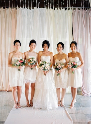 Short White Bridesmaids Dresses 1