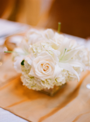 White Rose Wedding Centerpiece