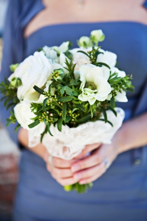White Bridesmaid Bouquet www.jenniferdery.com
