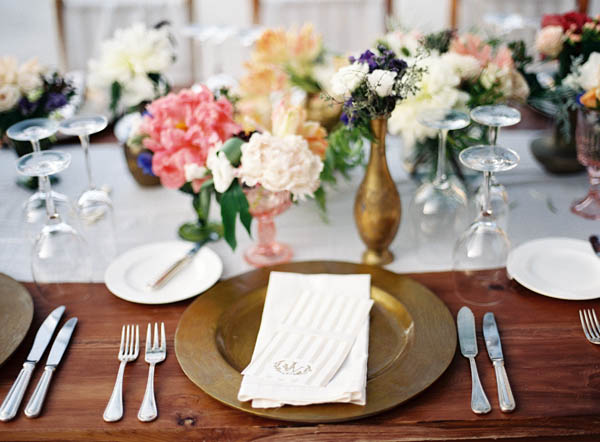 Colorful Pink and Gold Tabletop