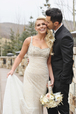 Beaded Bodice Fitted Wedding Gown