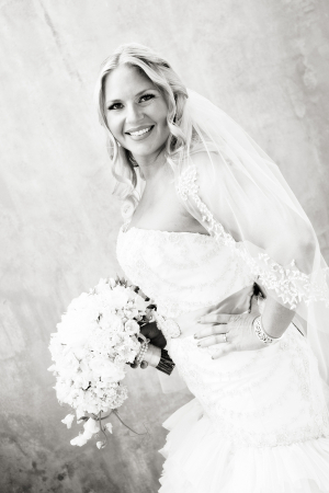 Black and White Bridal Portrait Adeline Grace Photography