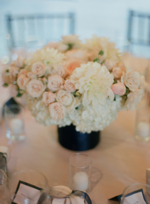 Blush and Cream Floral Reception Arrangement
