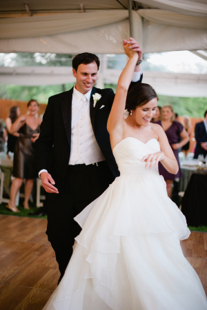 Bride and Groom Outdoor Reception First Dance Ideas